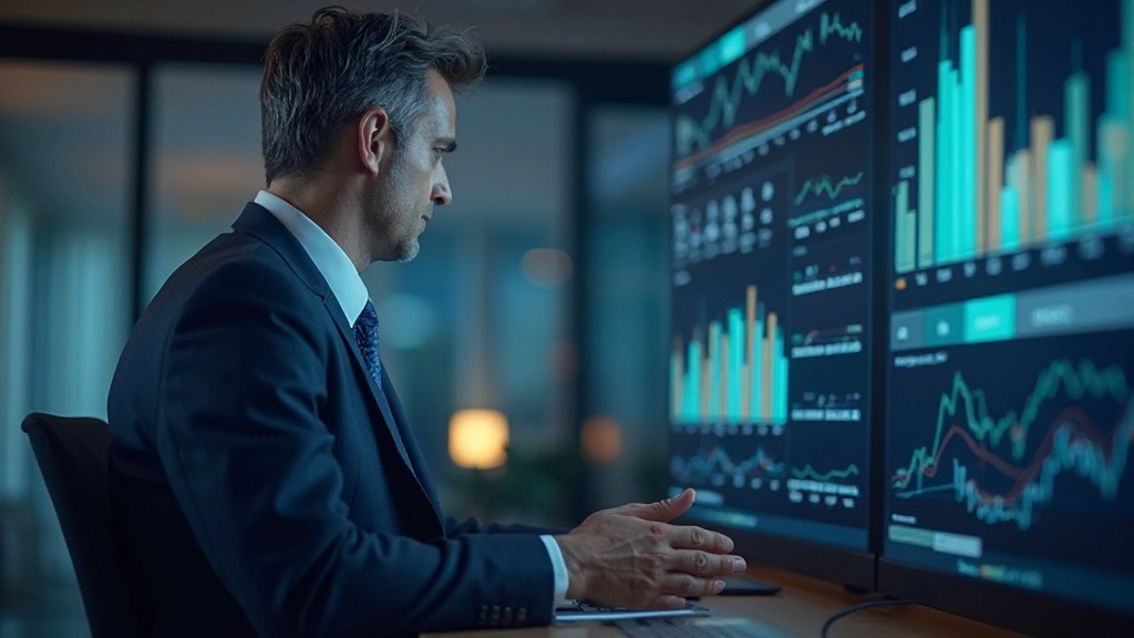 Investment performance dashboard displaying portfolio allocation changes over time with rebalancing timeline