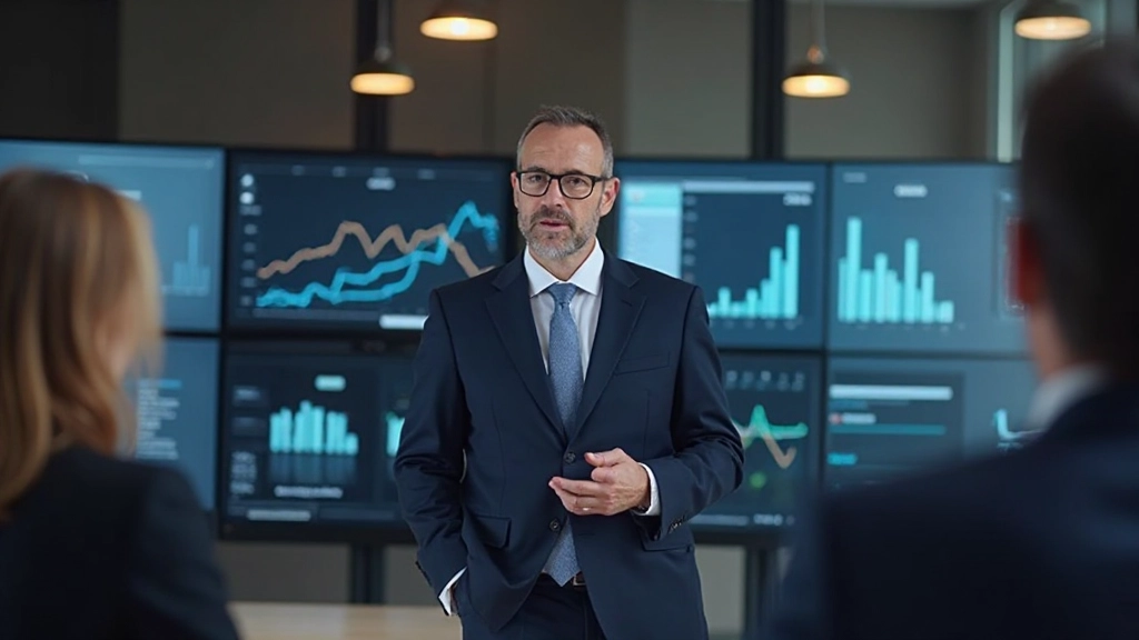 Risk analysis professional presenting stress test scenarios showing portfolio resilience during market downturns