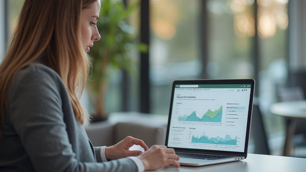 Close-up view of financial data spreadsheet with performance metrics and analysis indicators highlighted